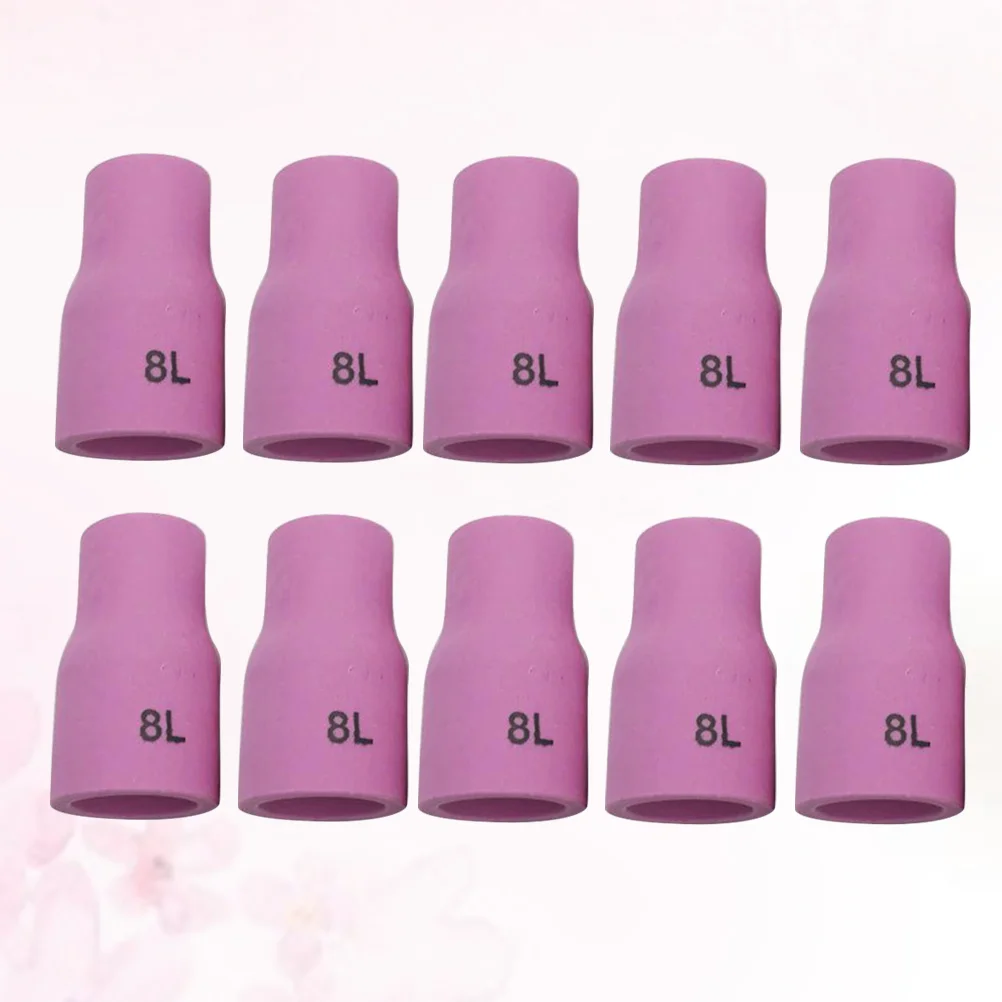 

10Pcs Welding Torch Nozzle Ceramic for Argon Arc 53n61sl High Efficiency Low Burn Loss Compatible with 45V 17Gl Series