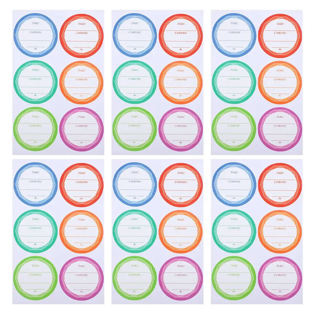 

10 Sheets Glass Bottle Sticker Canning Labels for Mason Jars Freezer to Write Removable Pvc Self-adhesive Food Containers