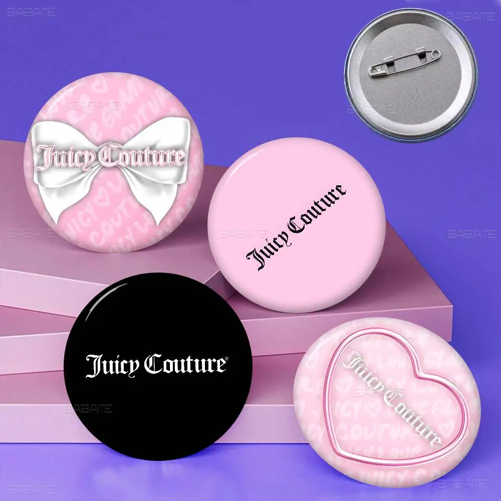 J-JuicyS C-Couture Photo Brooches Creative Round Badge Gifts Pins 32/44/58mm