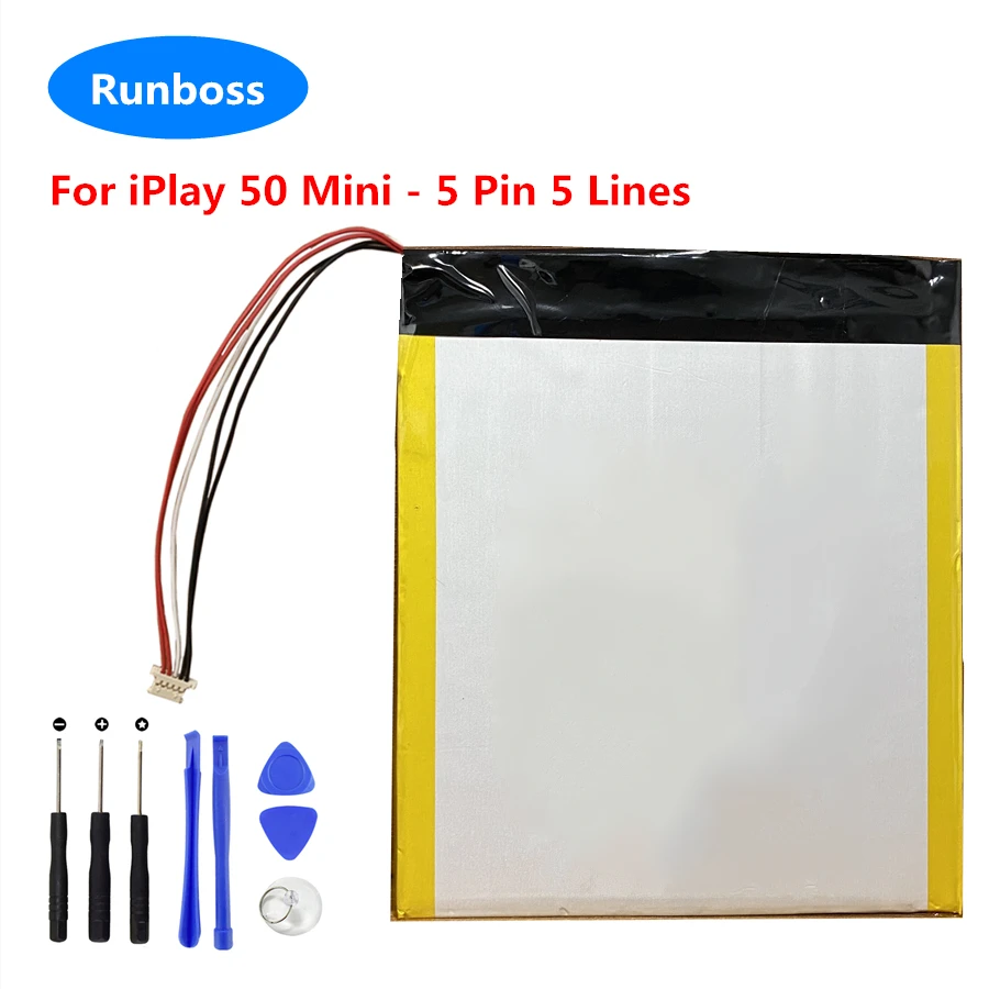 

New High Capacity 5000mAh Tablet PC Battery For ALLDOCUBE iPlay 50 Mini iPlay50 Mini 5 Pin 5 Wires Plug Tablet 8.4inch