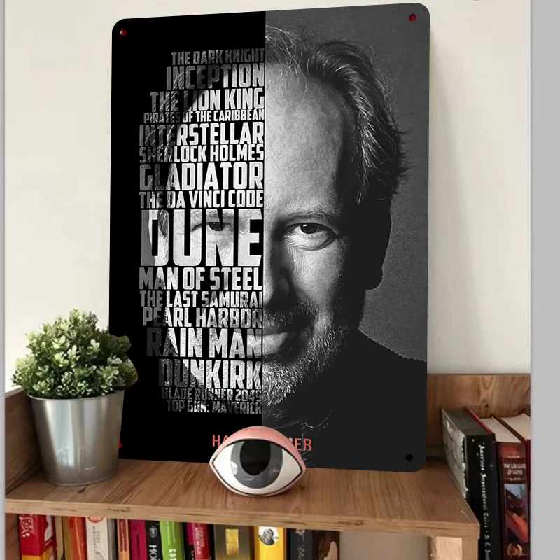 Hans Zimmer Film Score Composer Portrait Metal Wall Art Home Decor Musician Poster
