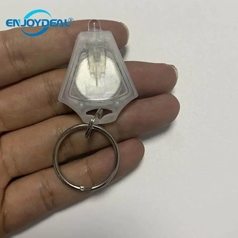 แสงสีขาว Mini Bright LED Micro Light 10Pcs พวงกุญแจบีบ Key แหวน Camping