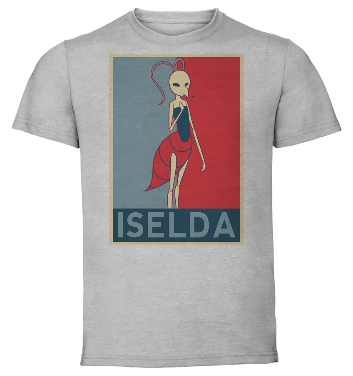 T-Shirt Unisex - Grey - Propaganda - Hollow Knight Iselda