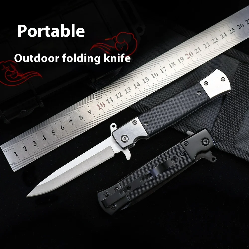 Outdoor Portable Folding Knife - Multi-Purpose Stainless Steel Survival Tactical Knife with High Hardness image 3
