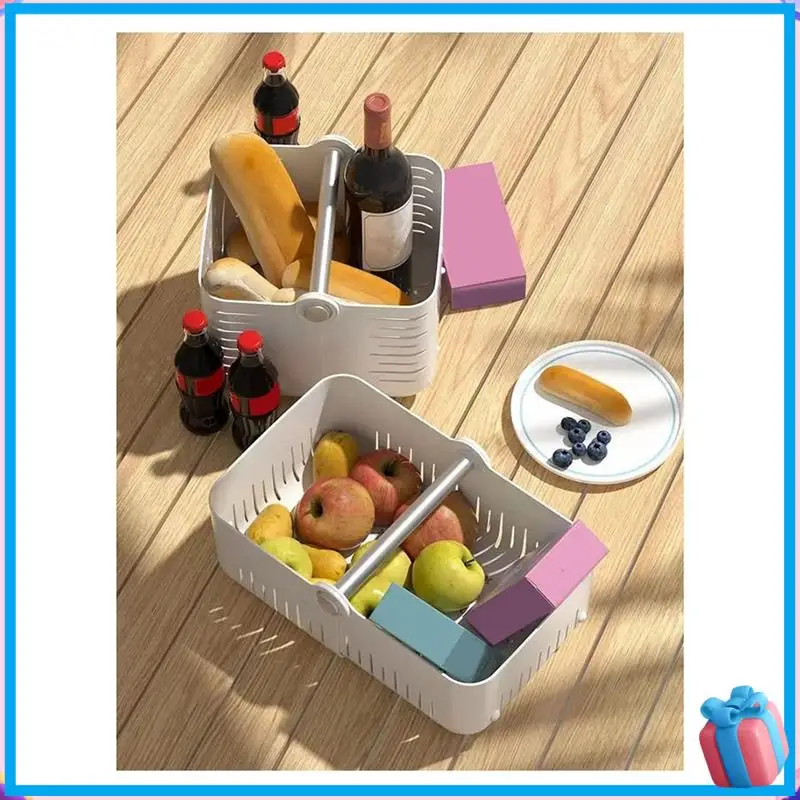 

Bathroom Storage Storage Box Handbag Portable Shower Rack With Handle Plastic Toiletries Basket Kitchen Storage Rack