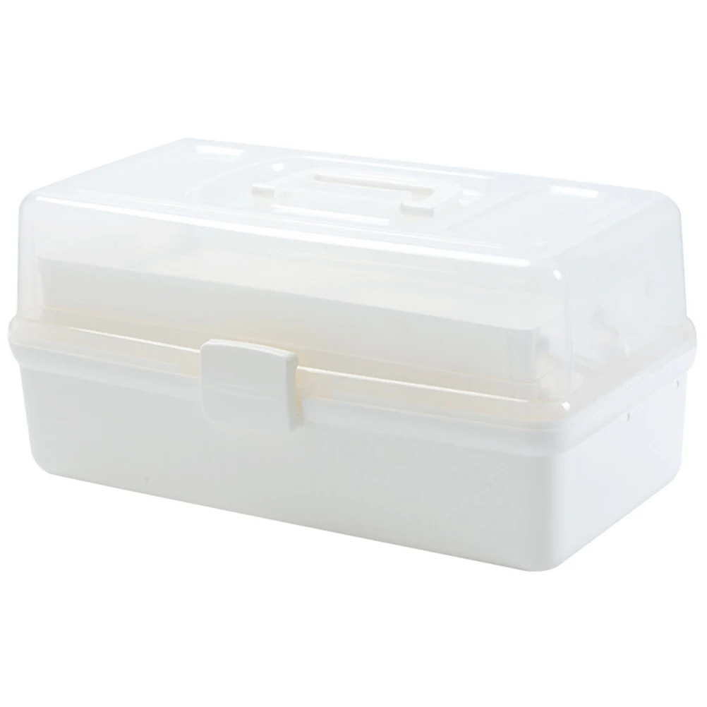 

Empty First Aid Kit Home Medicine Box Medicinebox Pill Container Small Portable White Plastic