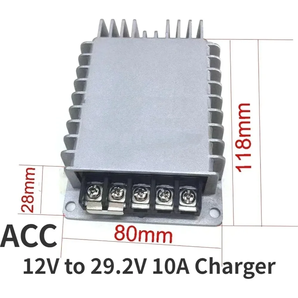 Charger 12V to 24V DC DC 10A-20A Step Up Converter for 28V Lead Acid Battery and 29.2V Lipo Auxiliary Battery RVs Boat Car CE