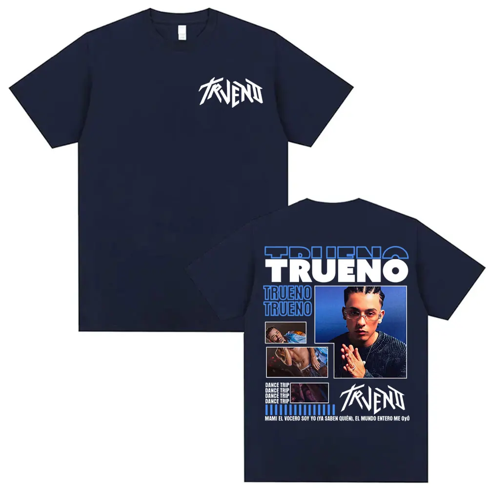 Rapper Trueno Tour Graphic T Shirts Male Vintage Fashion Hip Hop Oversized T-shirts Men Women Casual Cotton High Quality T-shirt