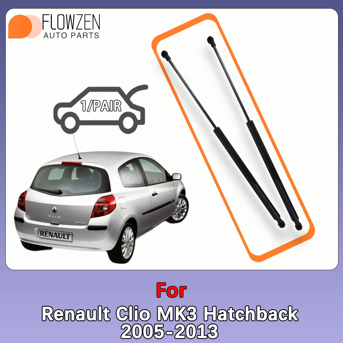 

Trunk Gas Struts Spring Bar For Renault Clio MK3 Hatchback 2005-2013 Rear Shock Strut Bar Pressure Rod OE 32062565 8200299546