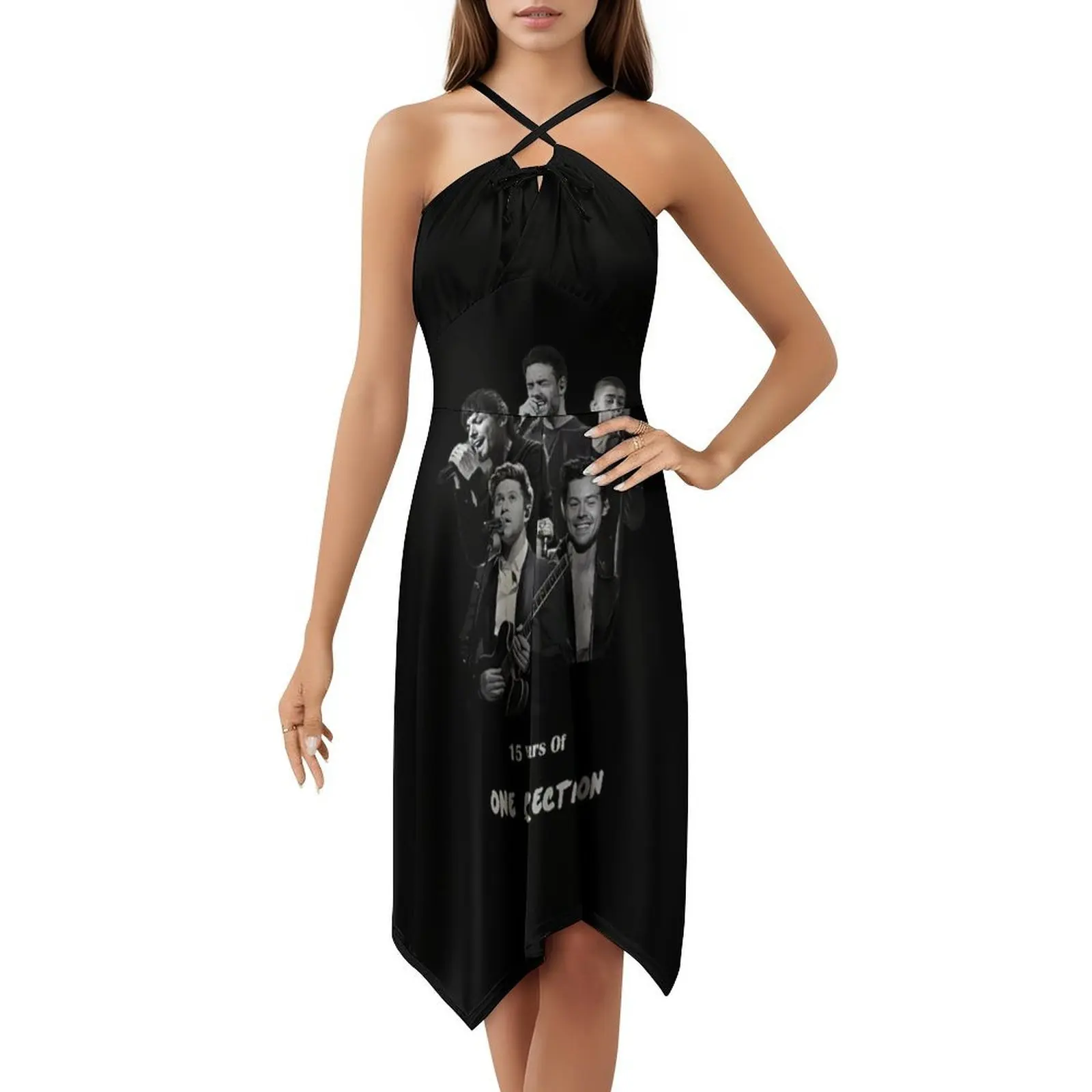 15 عامًا من فستان على الطراز الكوري 1D للنساء فستان كاجوال أنيق للحفلات أو الارتداء اليومي تصاميم اتجاهات Fanart الموسيقى الشعبية