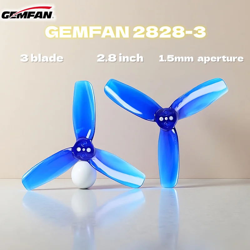 GEMFAN 2826 2828 2.8-Inch 200mm Drone Soccer Propeller with Three Blades for Cross-Country Flight