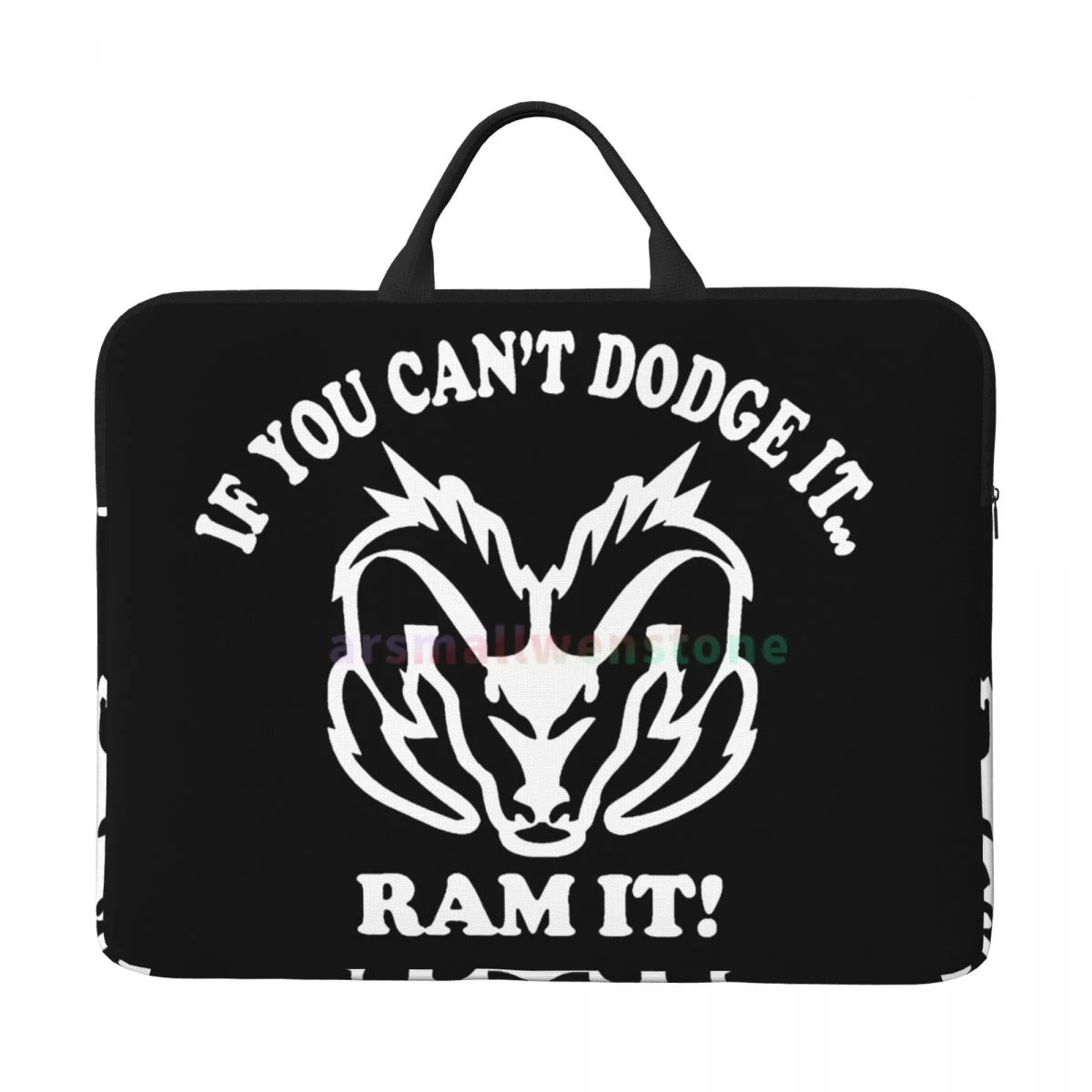 If You Can`T Dodge It Ram It Laptop Bag Computer Bag Office Business Travel 14 Inch Water Resistant Large Laptop Case