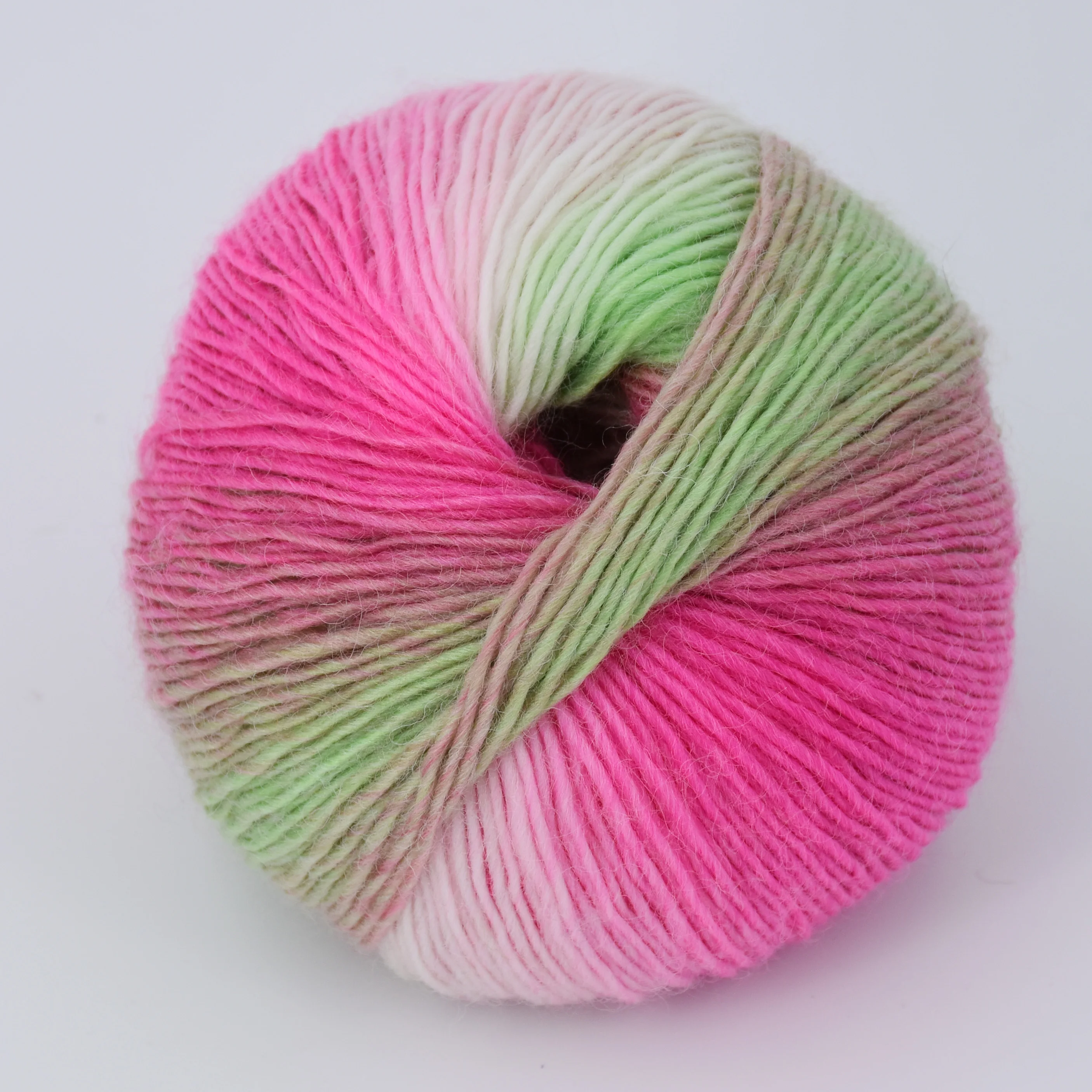50g/Ball Worsted Section-dyeing Rainbow Yarn 100% Wool Yarn for Hand Knitting Crochet Gradual Change Color Thread JU002