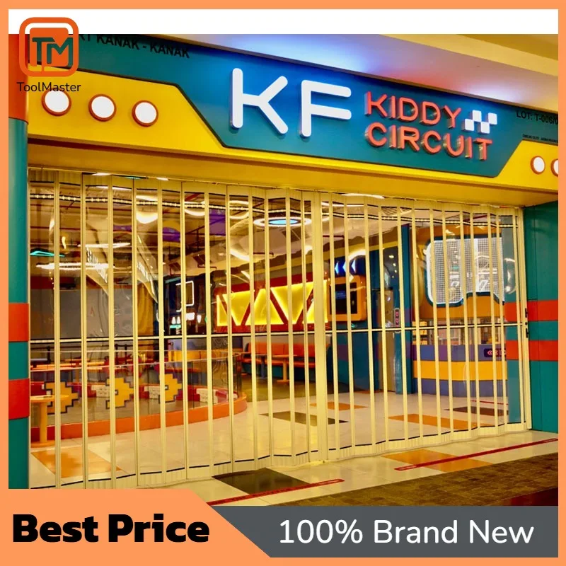 【Hot Sale】Modern Style Crystal Transparent Polycarbonate Sliding Folding Door Aluminium Frame Waterproof For Malls And Supermark