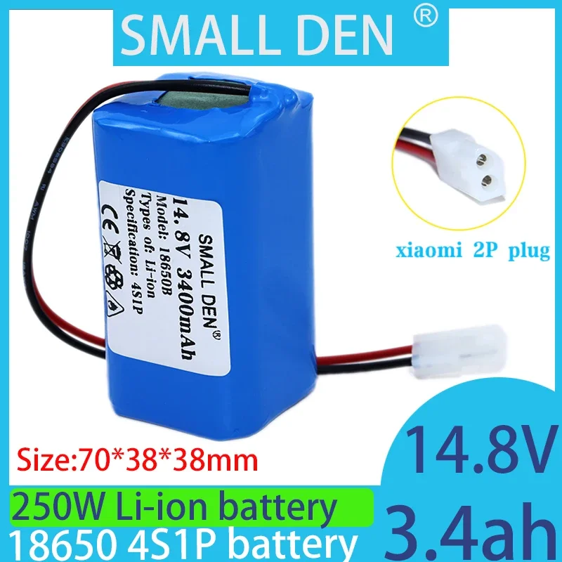 Paquete de batería de iones de litio de gran capacidad, 14,8 V, 3.4ah, 3S1P, 18650, adecuado para fuente de alimentación, batería recargable de gran capacidad