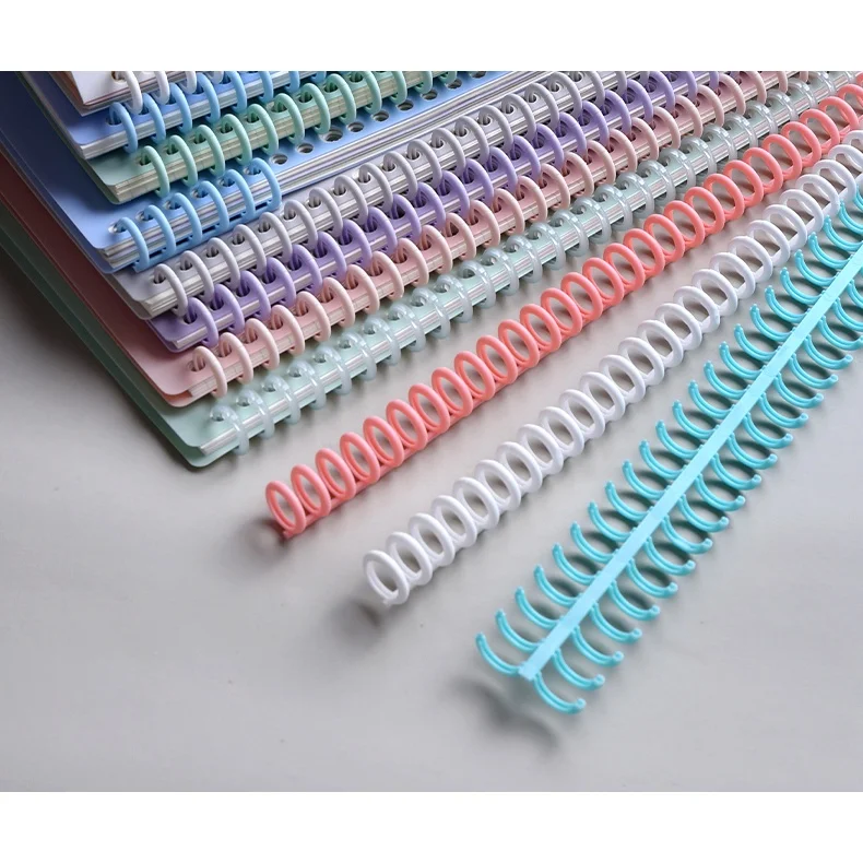 30 Holes Binder Loose leaf Clasp Colorful Rings Random Cut