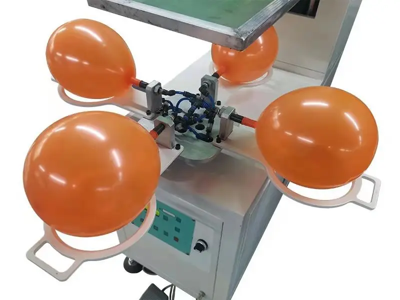 Automatic Inflatable Four-station Balloon Printing Machine Automatic Rotating Monochrome Balloon LoGo Screen Printing Machine