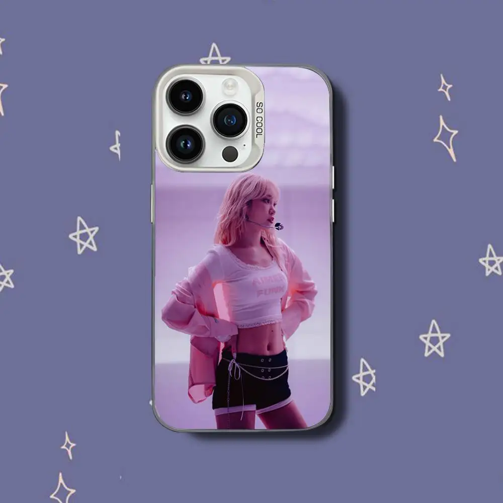 حافظة هاتف K-Kim Singer C-Chaewon لهاتف iPhone 17,16,15,14,13,12,11,Pro,XS,Max,Plus,Mini,SE غطاء مقاوم للصدمات من الحلوى البيضاء غير اللامعة