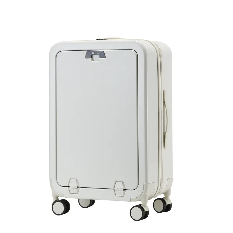 

2024 New Suitcase Unisex Large Capacity Front Opening Luggage Trolley Password Suitcases Travel Sturdy Durable Rolling Trave Bag