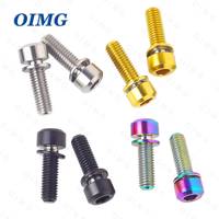 IOMG Bicycle Stem Handlebar Stem Bolts M5x16 18 20mm Screw  MTB Road Bike Titanium Bike Handlebar Seatpost Ti Bolts