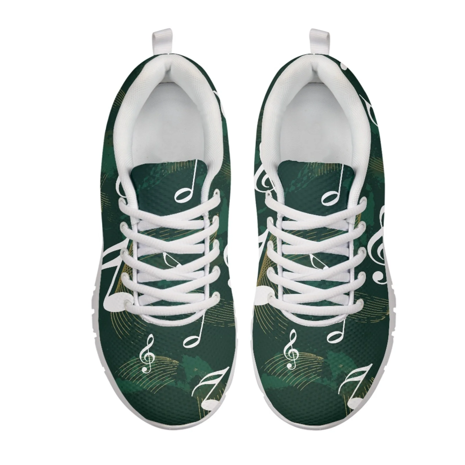 Coloranimal Music Note Pattern Fitness Shoes Tennis Shoes for Womens Breathable Running Shoes