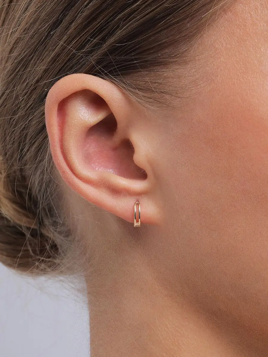 Hollow Out Hoop Earrings For Daily Wear