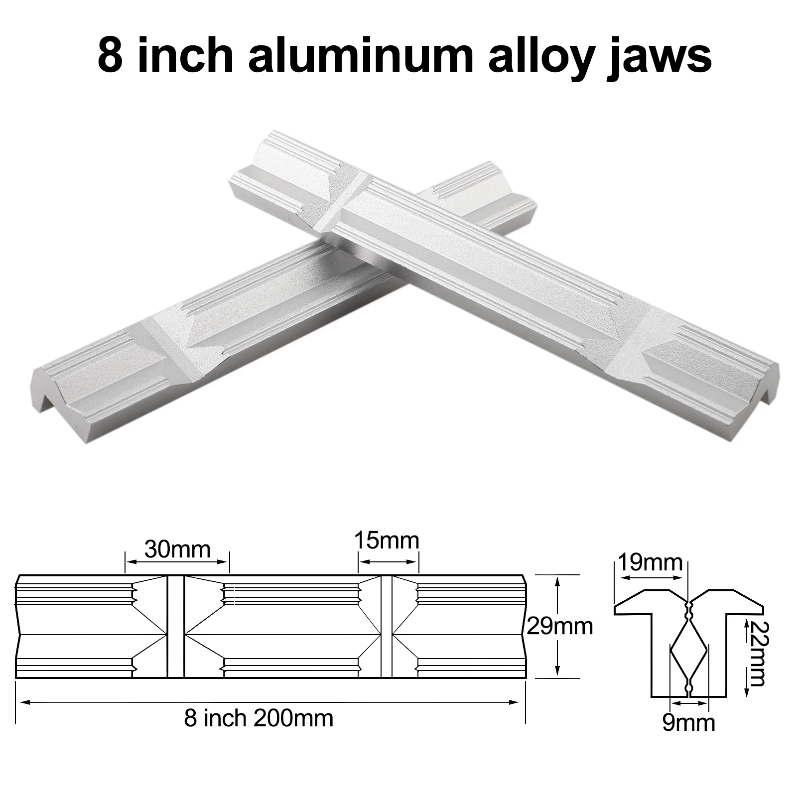 1 par de tornillo de banco de acero de fresado CNC, accesorio de mandíbula dura, mandíbula tipo V, aleación de aluminio, clip en V de 4 "o 8", 4 pulgadas, 5 pulgadas, 6 pulgadas, 8 pulgadas
