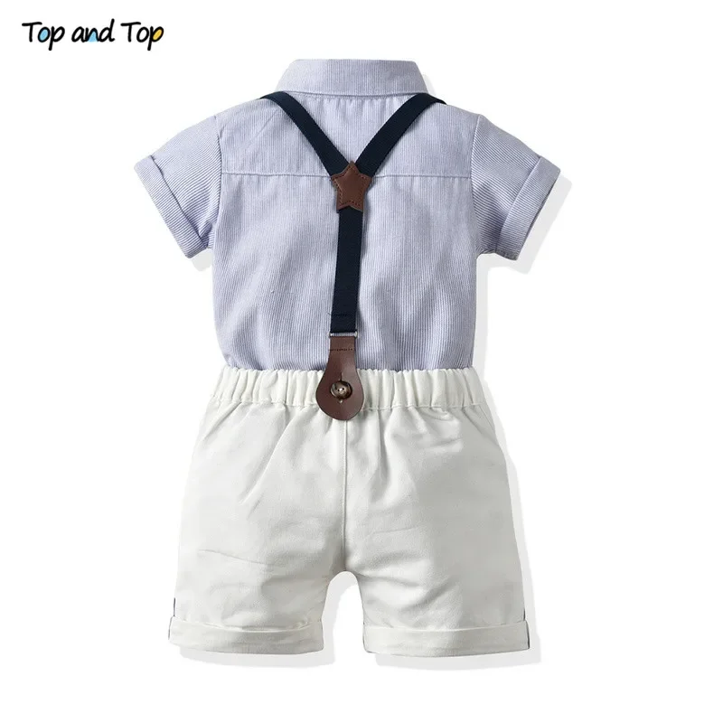 Toddler Baby Boy Gentleman Outfit Set: Shirt + Shorts - Top Pick for Stylish Young Dudes!