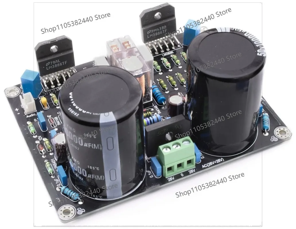 For LM3886 Dual 68W Amplifier Board, DC Servo Current Dynamic Feedback Power Amp