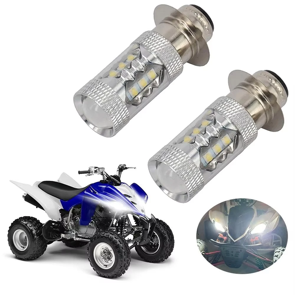 LED Headlight 80w Bulbs For YAMAHA YFZ YFM TTR Banshee Kodiak Grizzly Rhino Big Bear Warrior 125 225 250 350 400 450 600 660 700