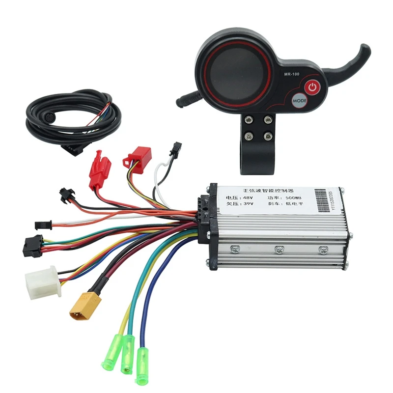 

48V 500W Motor Controller MR-100 LCD Display Meter Motor Dashboard Kit For KUGOO M4 Electric Scooter Accessories