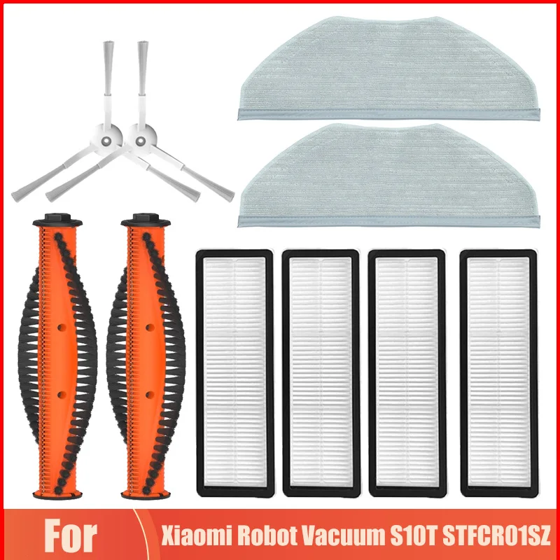 Replacement For Xiaomi Robot Vacuum S10T STFCR01SZ Anti-Winding Sweeping And Mopping Mop Cloth Side Brush HEPA Filter Main Brush