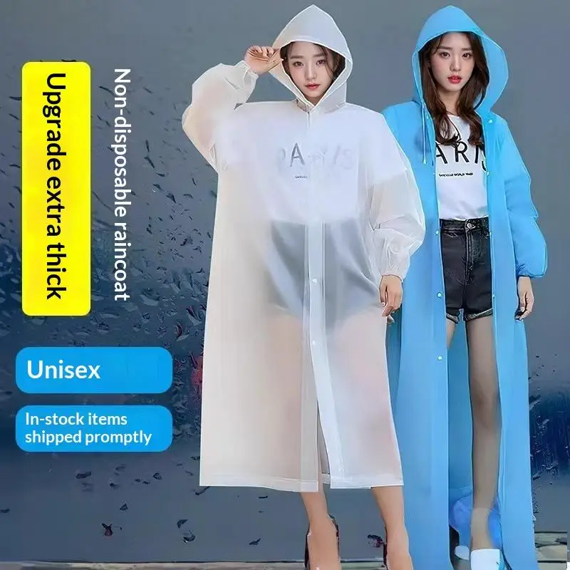 Waterproof Windproof Thickened Raincoat Unisex Impermeable Outerwear for Hiking Tourism Trekking Daily Commute Use
