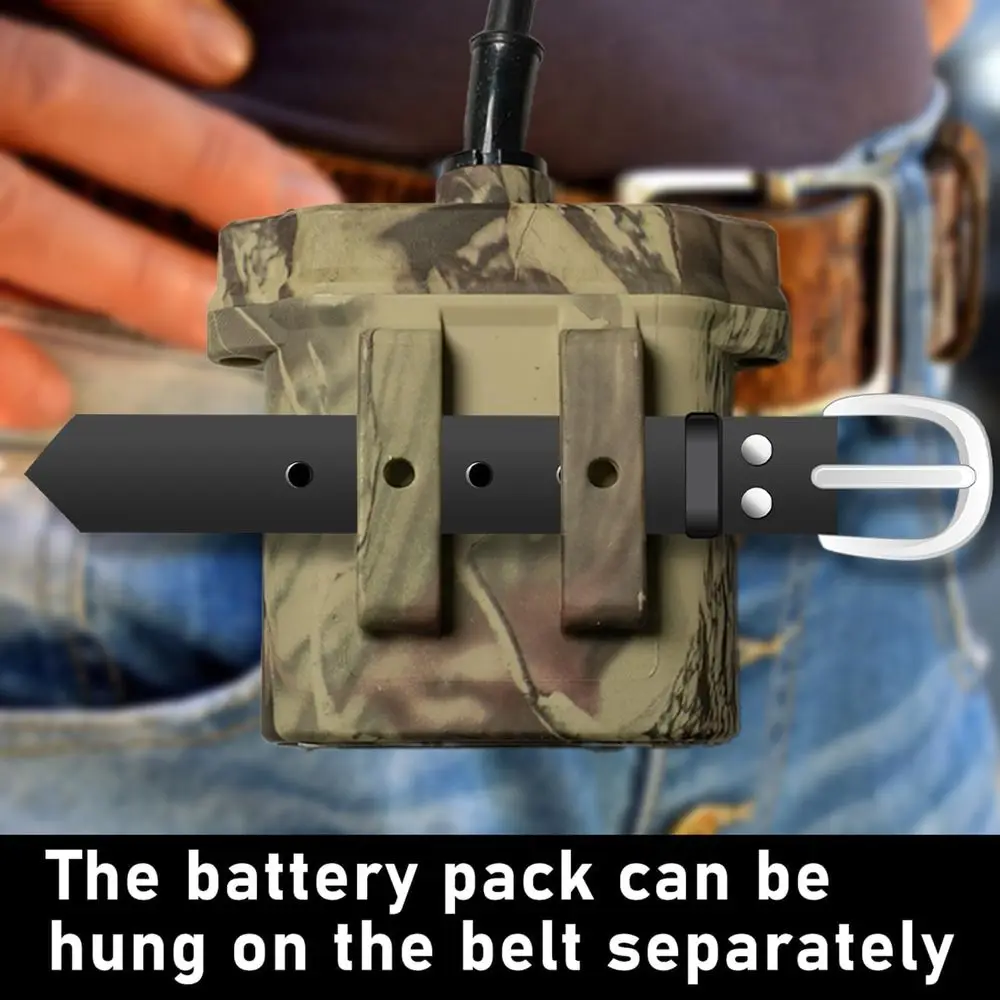 Linterna Frontal LED Recargable para Caza con 6 Modos, 4 LED, Impermeable para Caza Nocturna