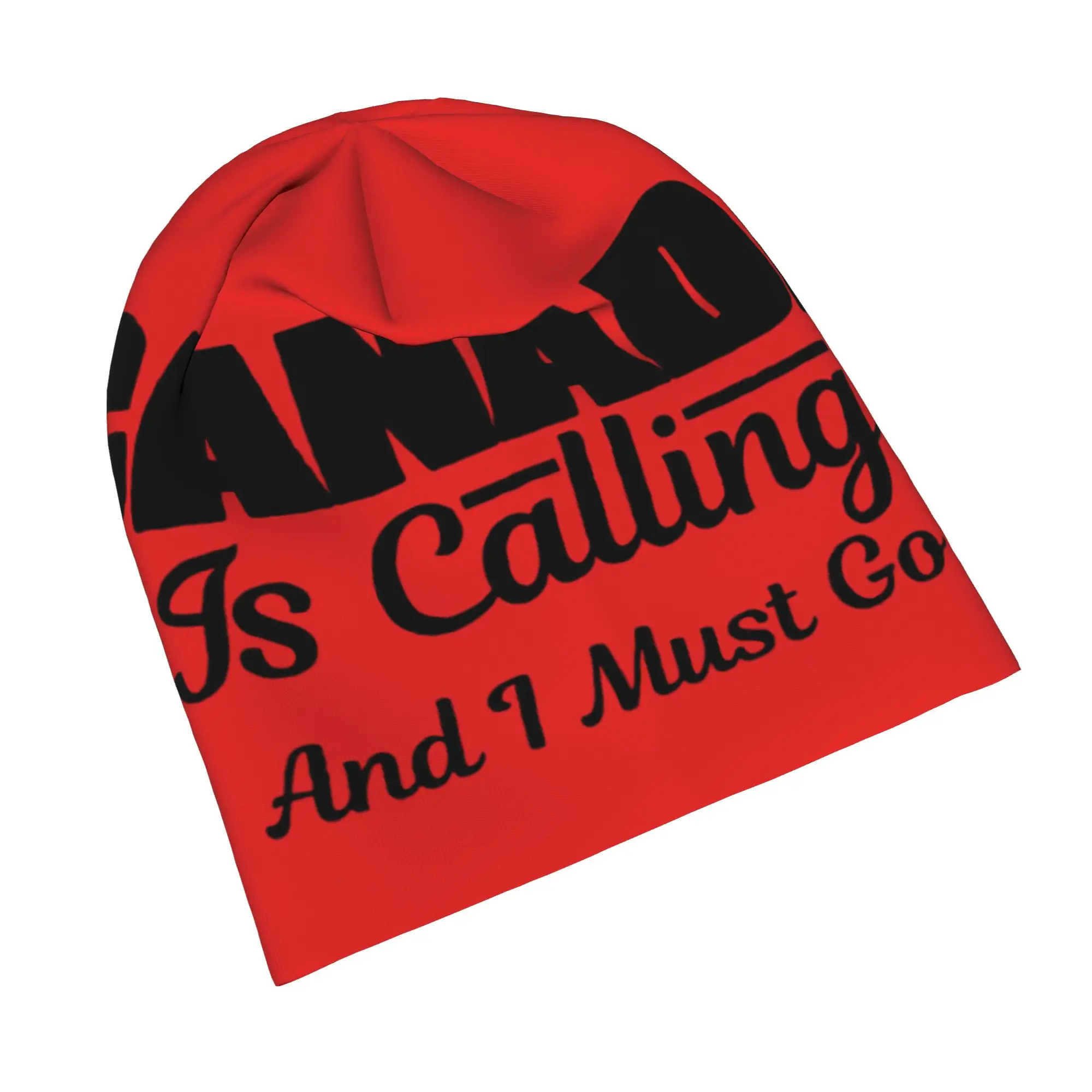Lightweight  Funny Canada Is Calling and I Must Go Flag  Slouchy Beanie for Men Women Climbing Skull Cap