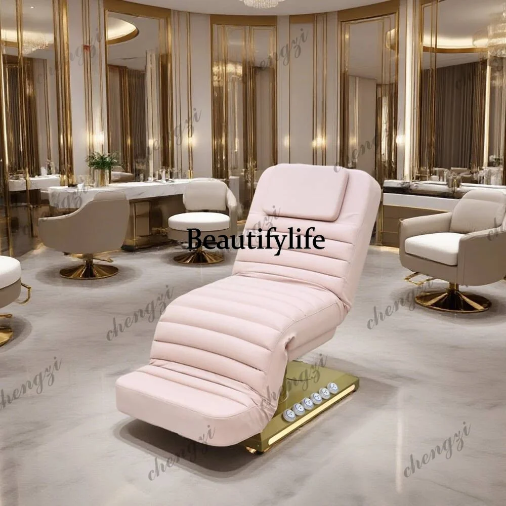 Fashion Electric Beauty Bed with Foot Control Integrated Massage Bed Multifunctional Lifting Bed Special for Beauty Salons