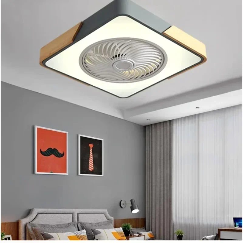 Imagem -03 - Ventiladores de Teto Inteligentes com Luz para Sala de Estar Lâminas de Jantar Reversíveis Velocidades 52cm Iluminação 36w