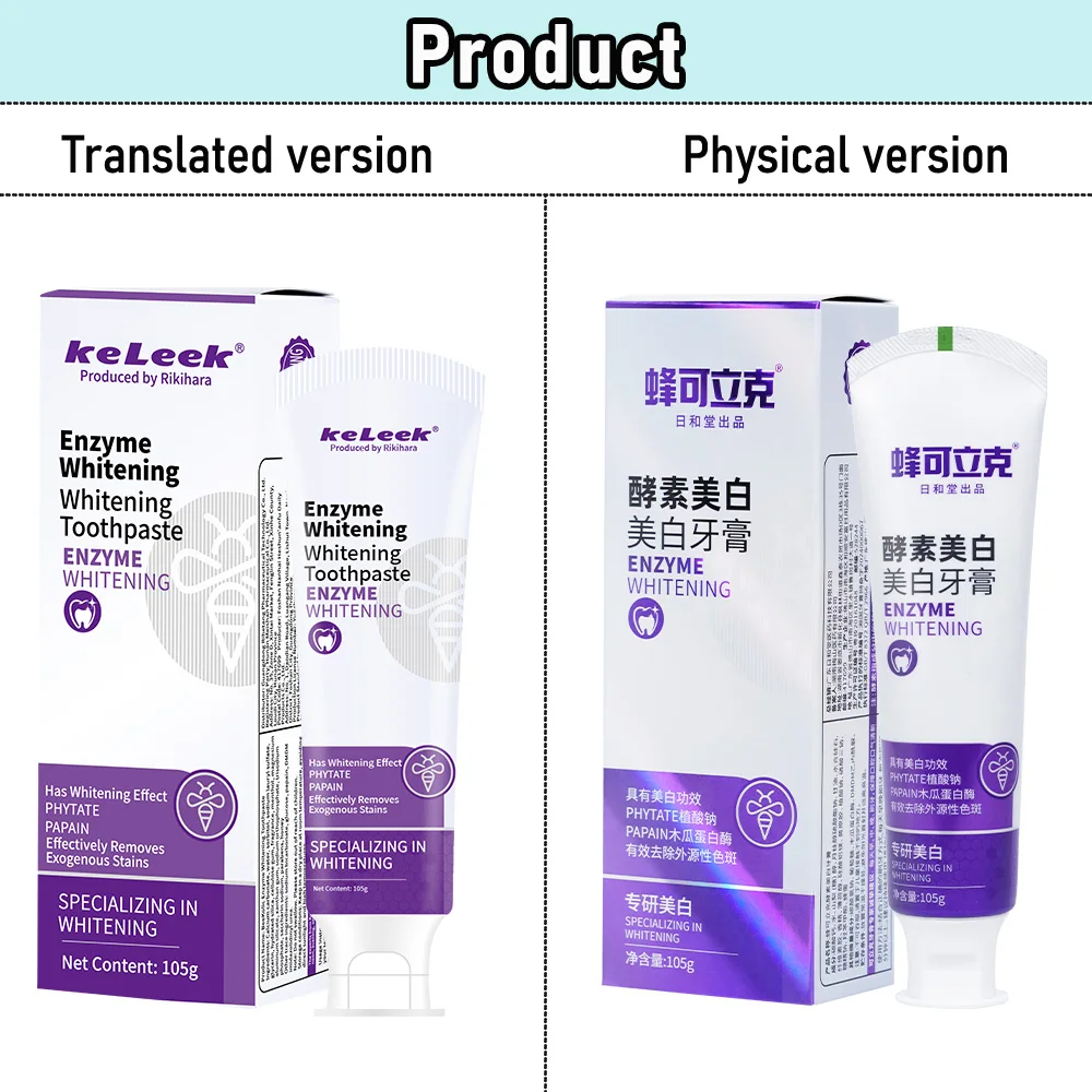 KeLeek Effective Clean Toothpaste Mint Scent Teeth Whitening Fresh Breath Deep Clean Gum Care Oral Protection Gentle