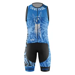 Men's Triathlon Race Sleeveless Tri Suits Mtb Ciclismo Swimming Run One-piece Aero Lightweight Skinsuit Cycling Skinsuit New
