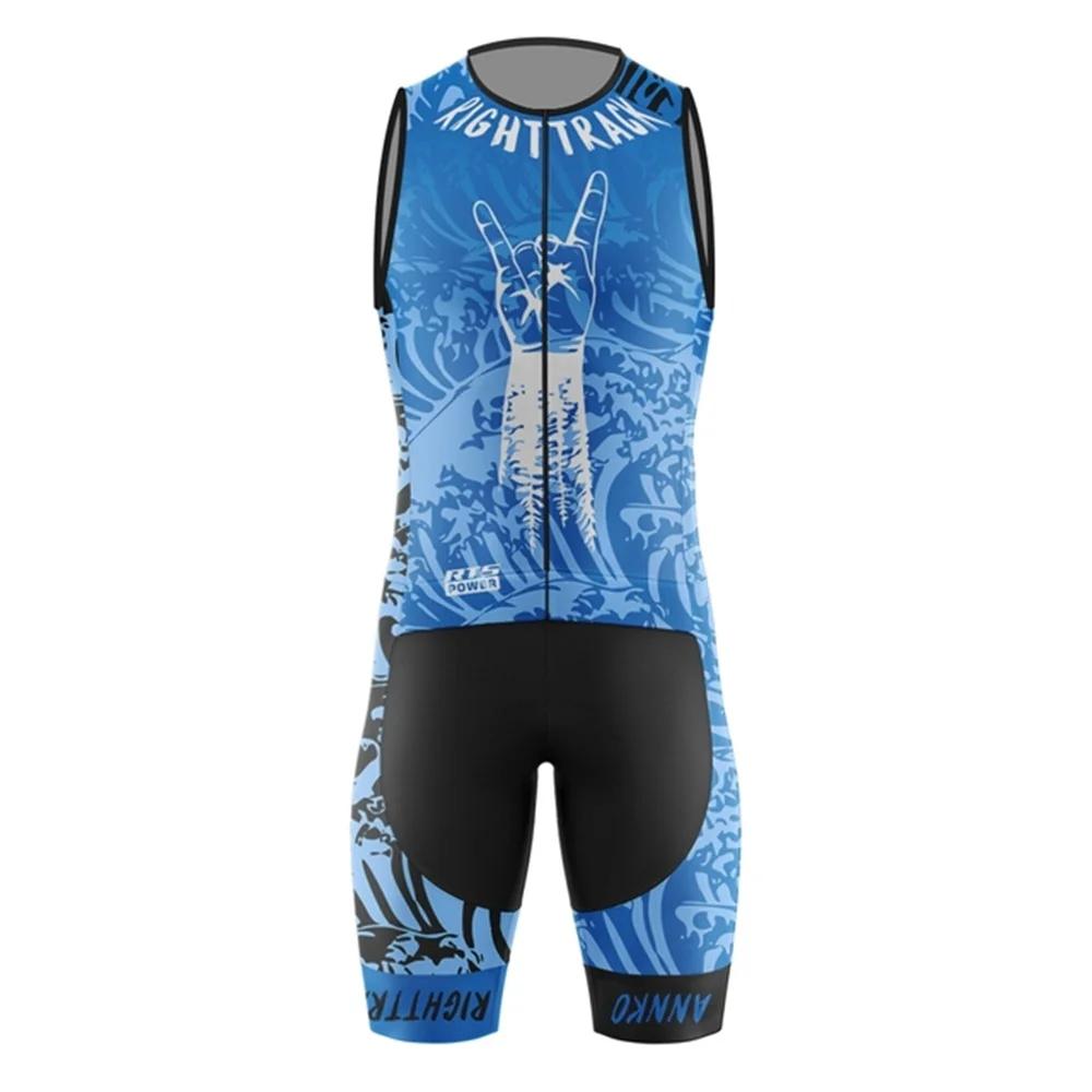 Men's Triathlon Race Sleeveless Tri Suits Mtb Ciclismo Swimming Run One-piece Aero Lightweight Skinsuit Cycling Skinsuit New