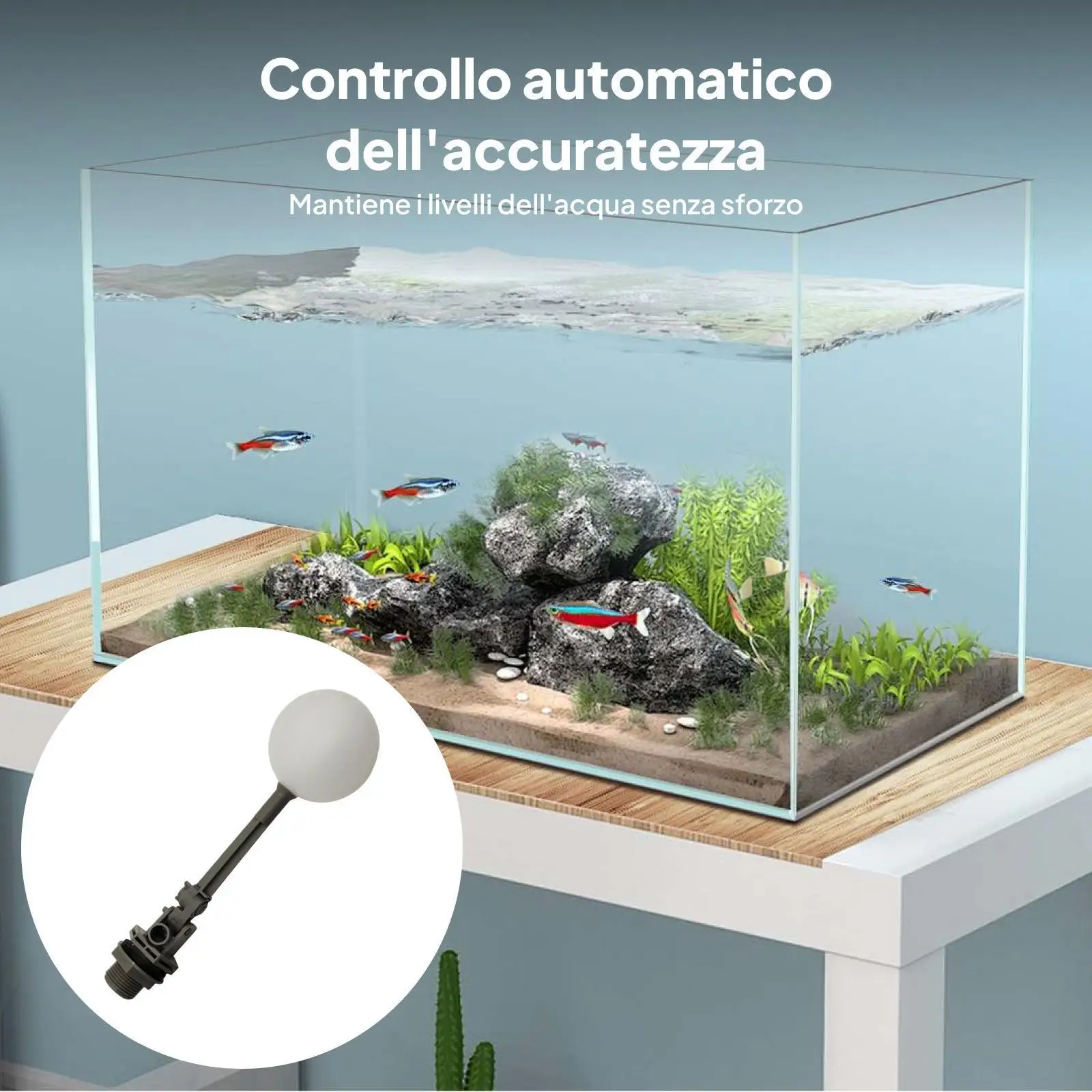 Water Tank Float s, Adjustable Floating Ball Switch for Toilet, Tank, Pond