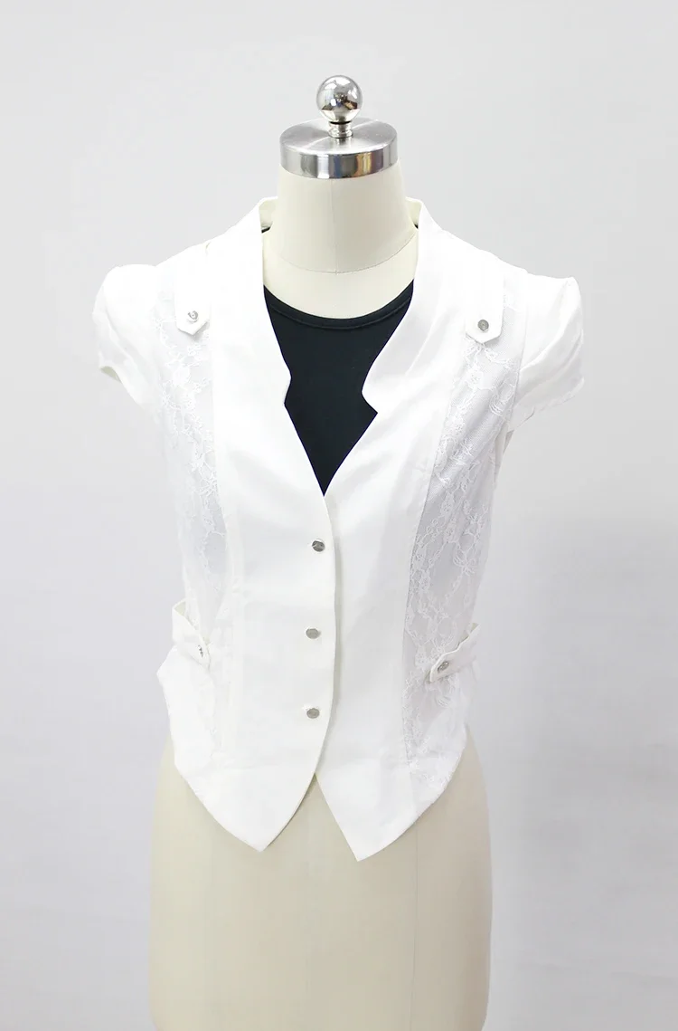 Colletto finto da donna da donna in cotone rotondo staccabile colletto finto mezze top decorazione cravatte camicetta finta accessori per cravatte