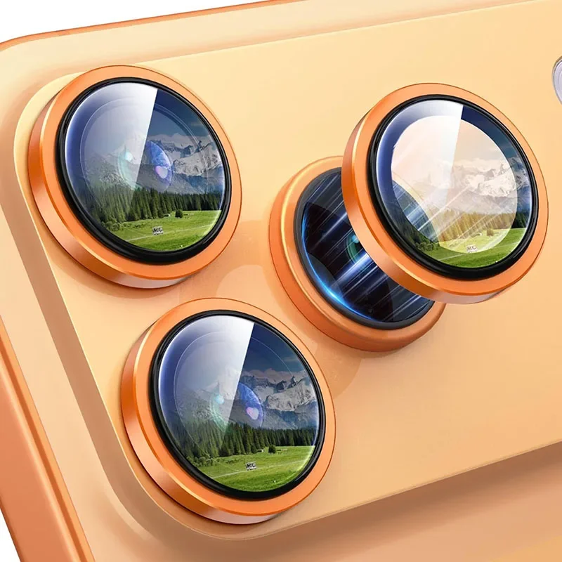 2-3 قطعة حلقة الظهر عدسة الزجاج المقسى ل أبل 17 برو غطاء الكاميرا غطاء معدني عدسة الكاميرا حامي آيفون 17 برو ماكس