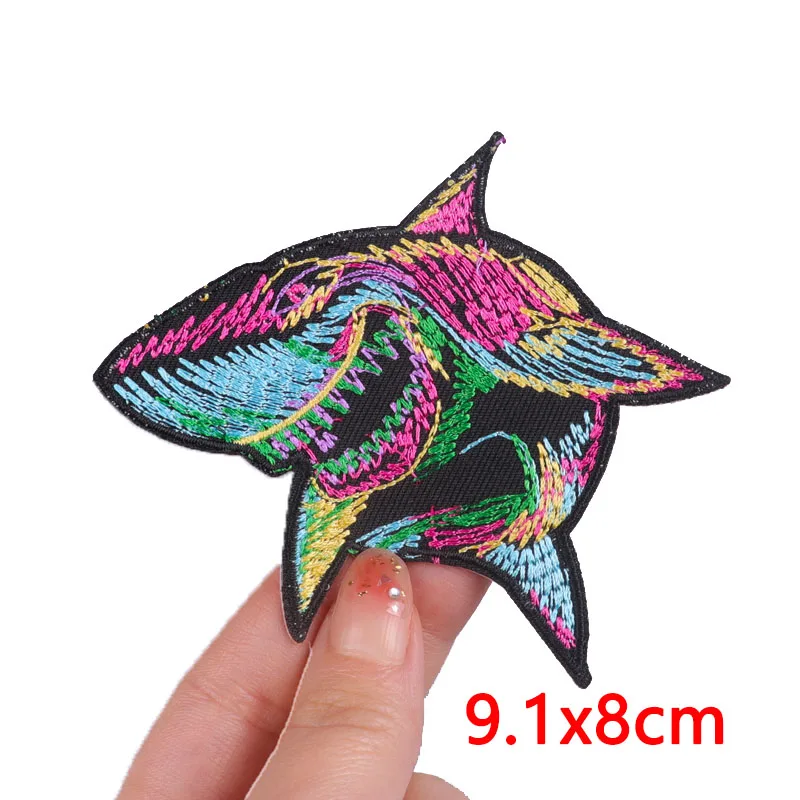 Tiger Embroidered Patches for Clothing Thermoadhesive Patches Cartoon Animals Applique Jeans Jacket Sewing Iron On Patches Badge