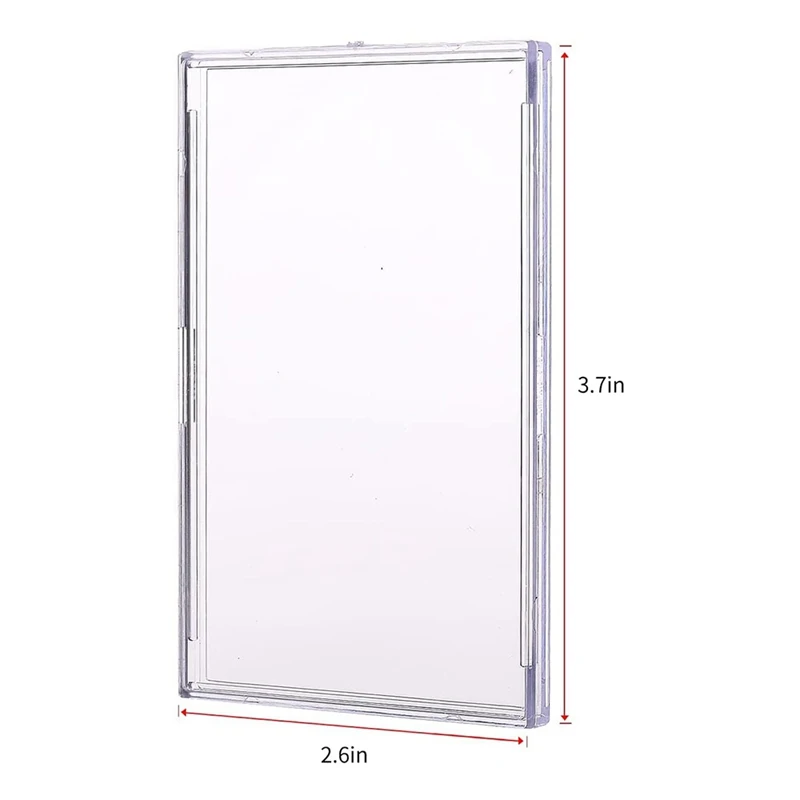 Cards Sleeves Top Loaders 10 Hard Plastic Card Protector Clear Card Brick + 2 Display Stand