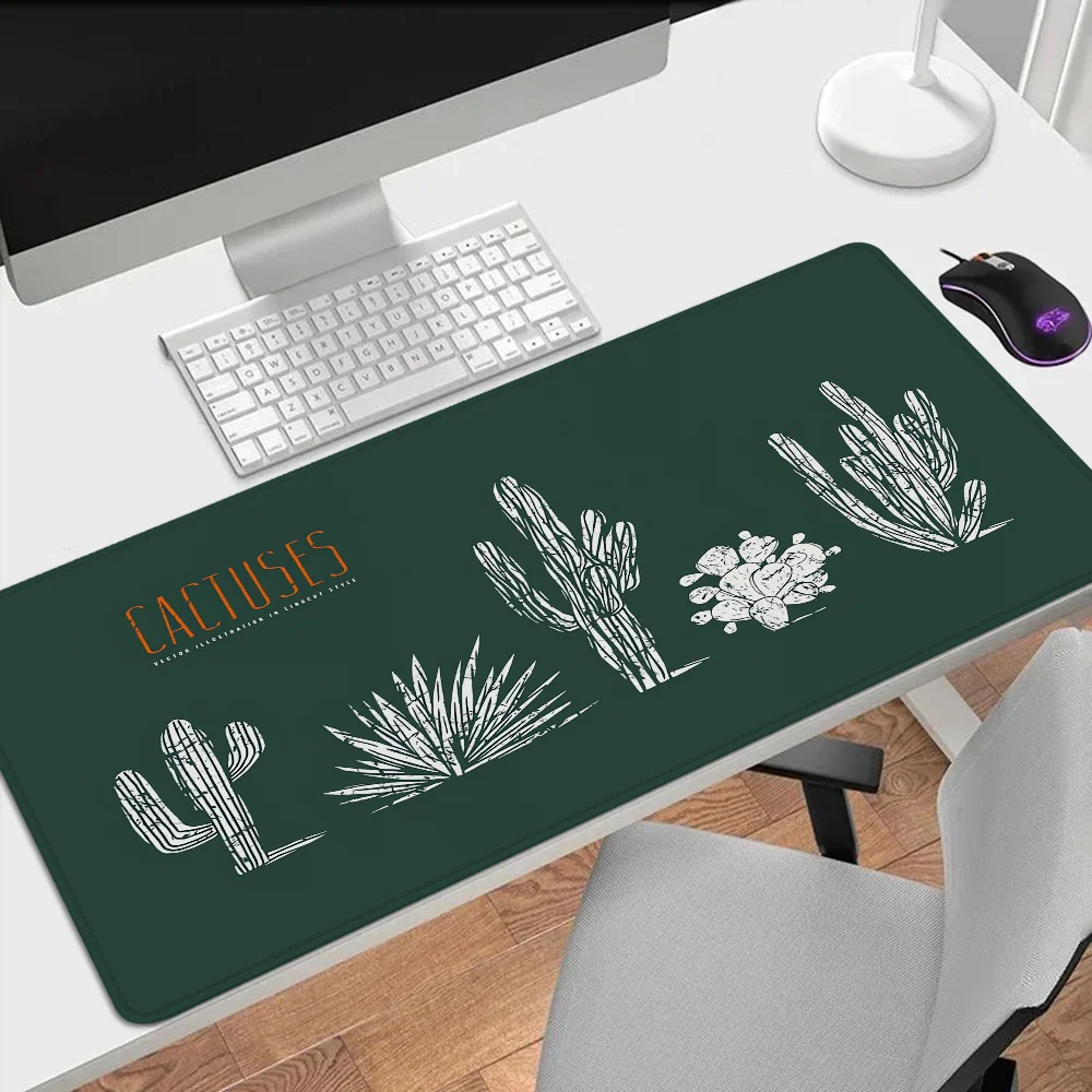 Mouse Carpet Cactus Gaming Pad Mousepad Gamer Office Accessories for Desk Mat Mats Keyboard Xxl Large Mause 900x400 Computer Rug