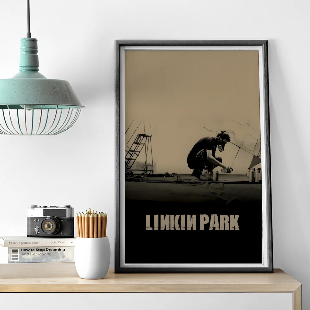 1 قطعة L-Linkin Park ملصق فني ذاتي اللصق مقاوم للماء ورق ملصق مقهى بار غرفة جدار ديكور #6