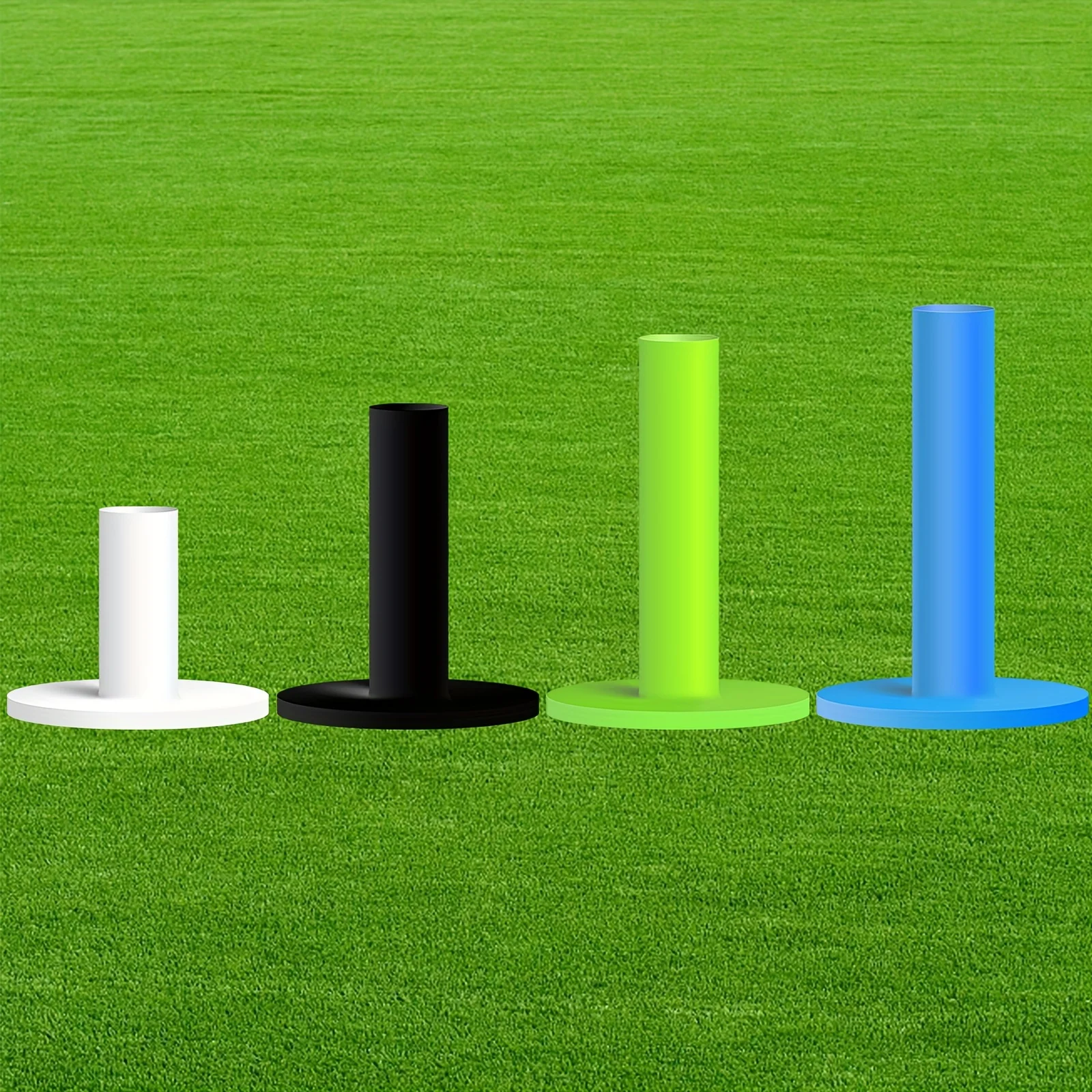 

Golf Rubber Tees for Driving Range Practice Mat Value 4 Pack, Colorful Mixed Size Mats Tees