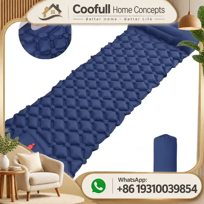 Self Inflating Air Mattress Thermal Insulated Nylon Foldable 190cm For Home Camping Travel Sleeping Pad