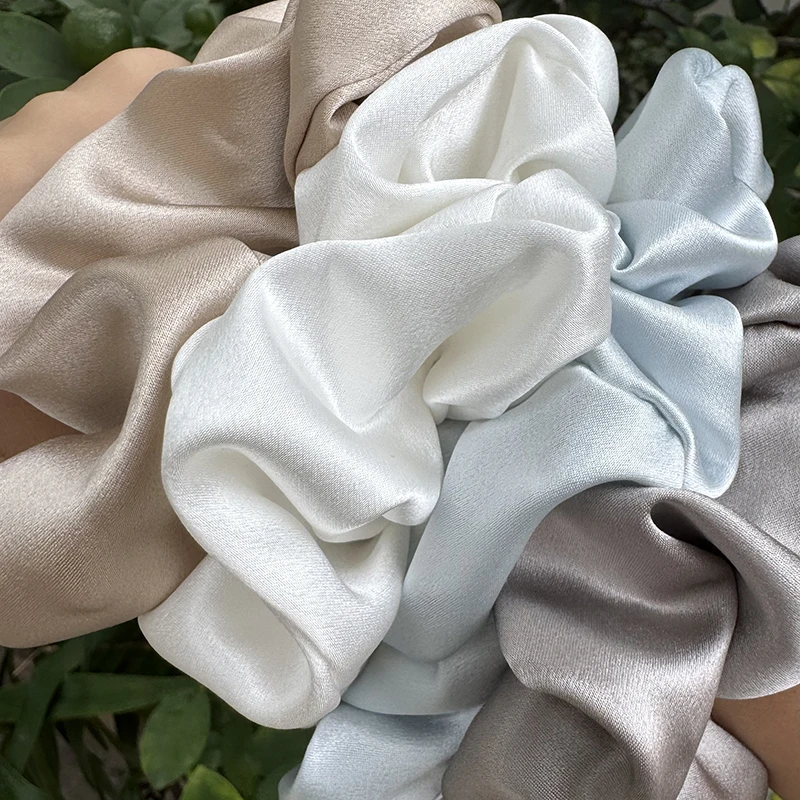 

2pcs/lot Exclusive 30mm Silk Scrunchie Hair Bands Luxury Girls Hair Accessories Women Korean Fashion Elastic and Scrunchies